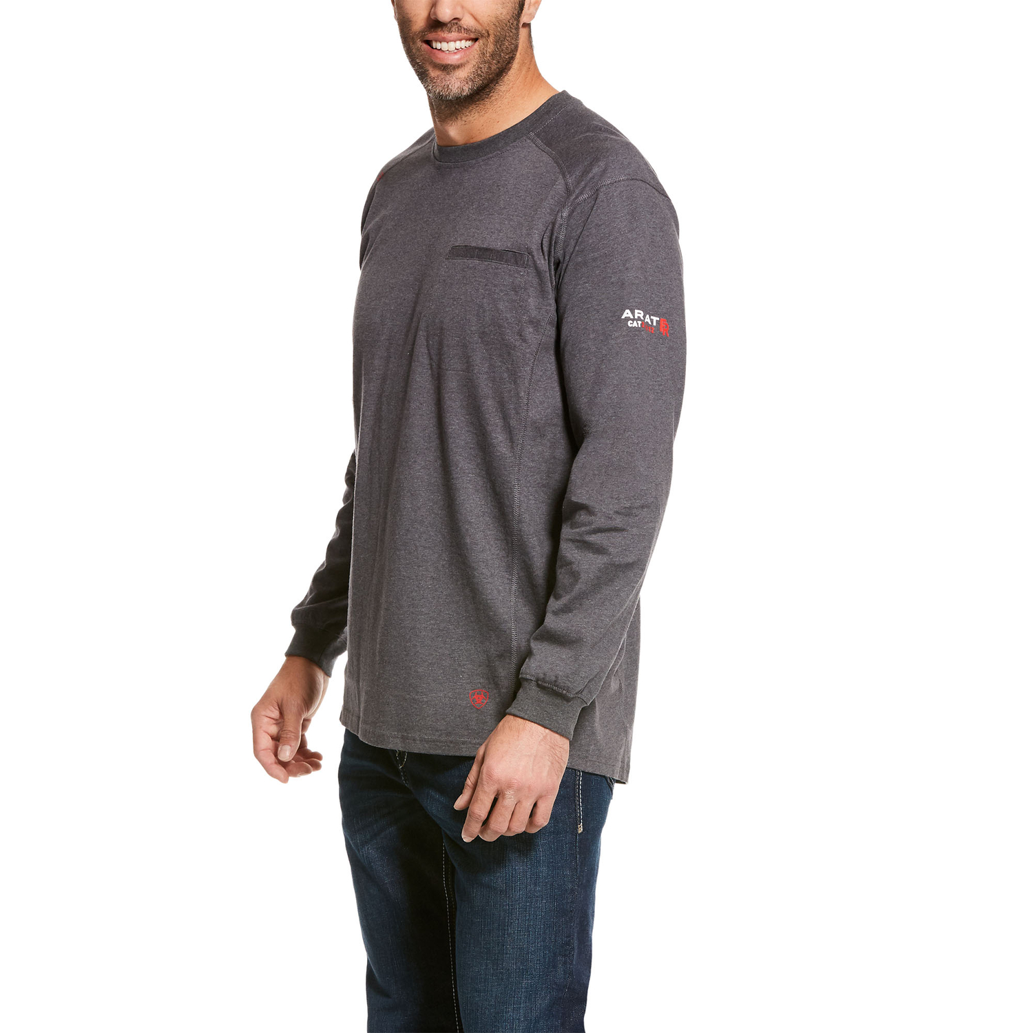 Ariat FR Air Crew T-Shirt in Charcoal Heather